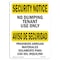 Signmission OSHA Security Sign, 7" Height, 10" Width, Rigid Plastic, No Dumping Tenant Only Bilingual, Landscape OS-SN-P-710-L-11600 - alternate 1